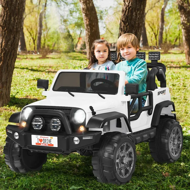 Gbruno Store 12V 2-Seater Ride on Car Truck With Remote Control and Storage Room