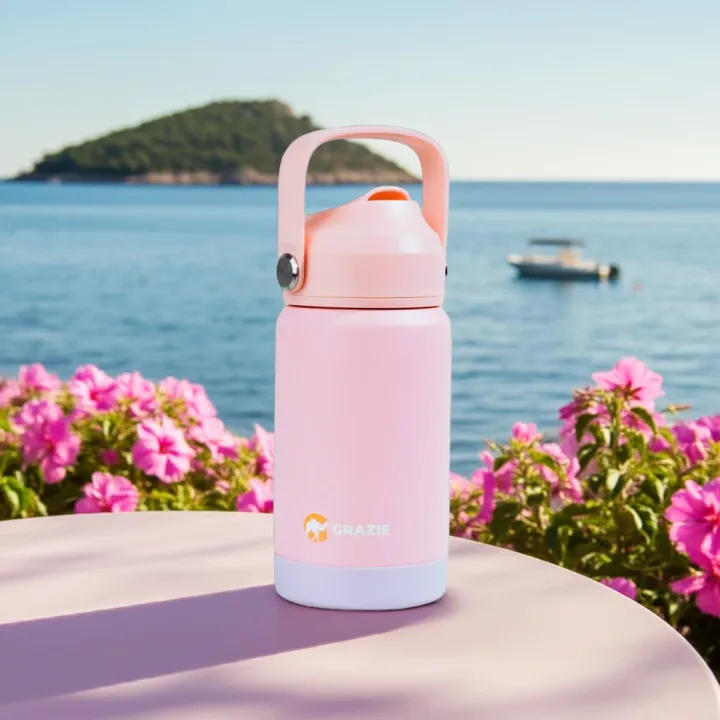 Fresh Start Grazie Insulated Stainless Steel Water Bottle With Straw