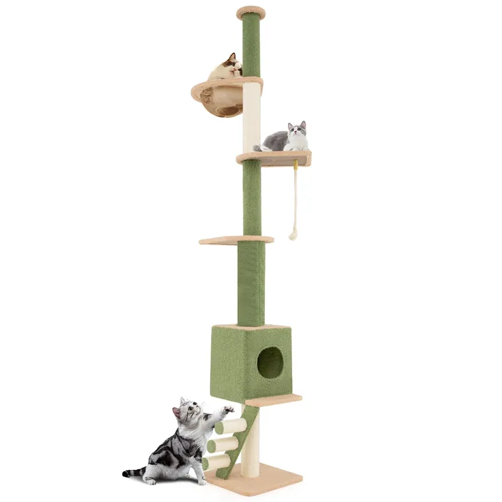 Gbruno Store Floor To Ceiling Cat Tree With Adjustable Height And Extra Post