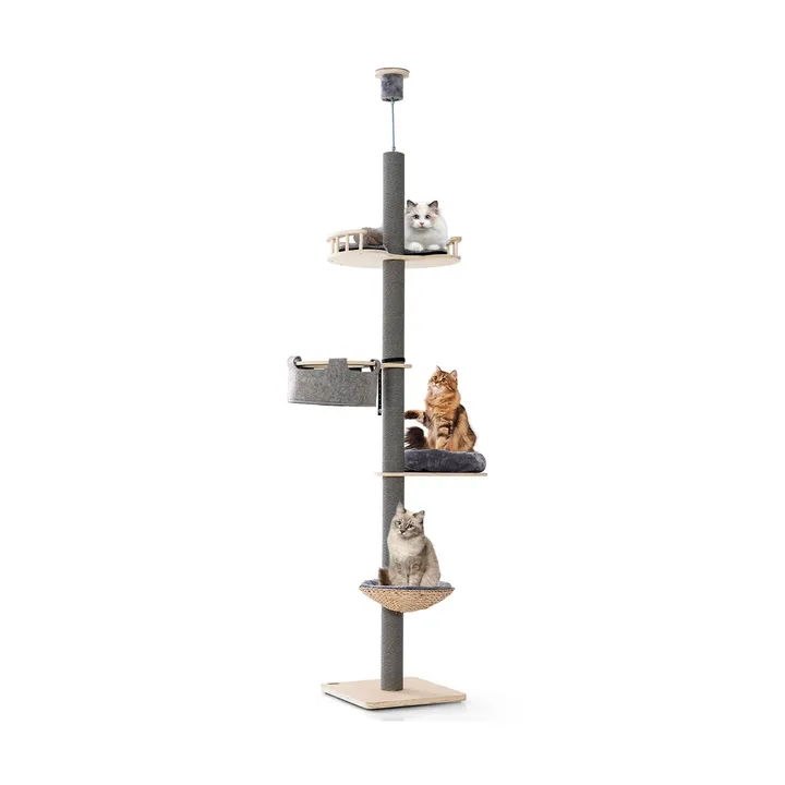 Gbruno Store Floor To Ceiling Cat Tree With Adjustable Height