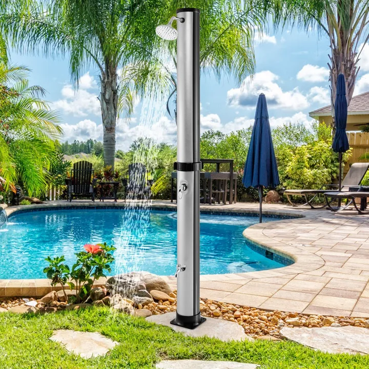 Directdeals Solar-Heated Outdoor Shower With 360° Rotating Head