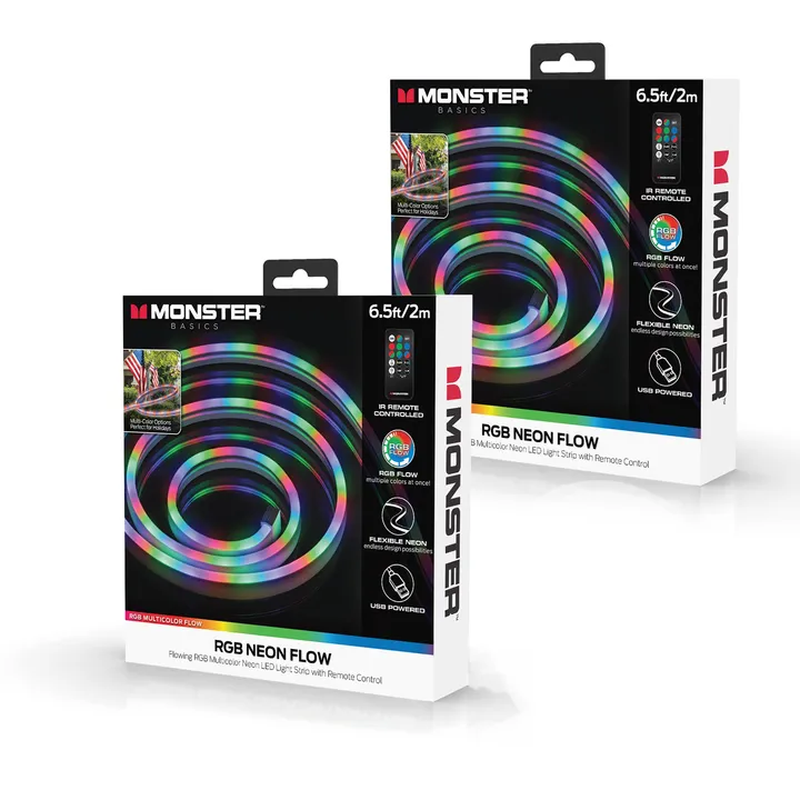 Monster Illuminessence 6.5ft Color-Flow Neon Indoor Multi-Color LED Light Strip