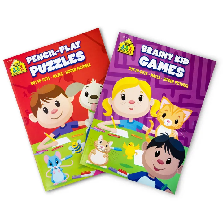 Power Your Fun Activity Pencil-Play Puzzles Book Bundle