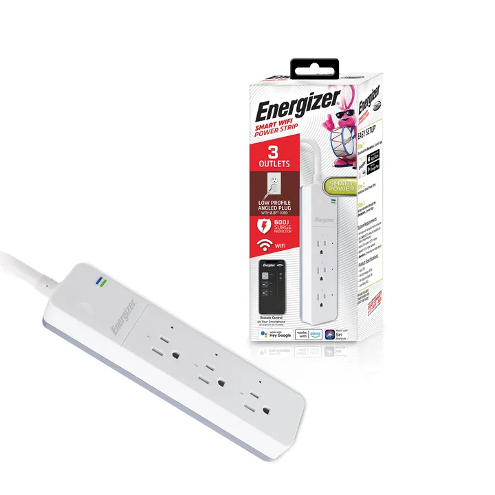 energizer connect Smart 3 Outlet Surge Protector Power Strip