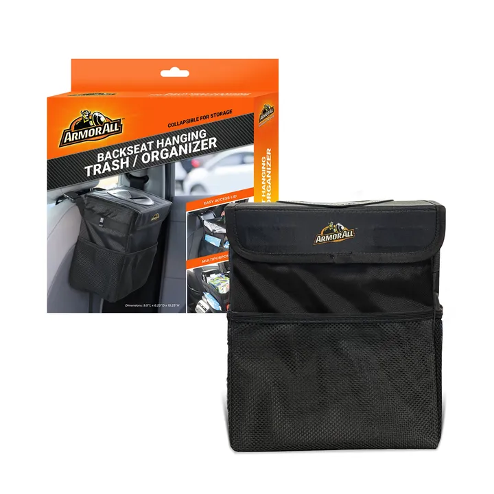 Armor all Car Trash Can & Organizer - Waterproof & Leakproof