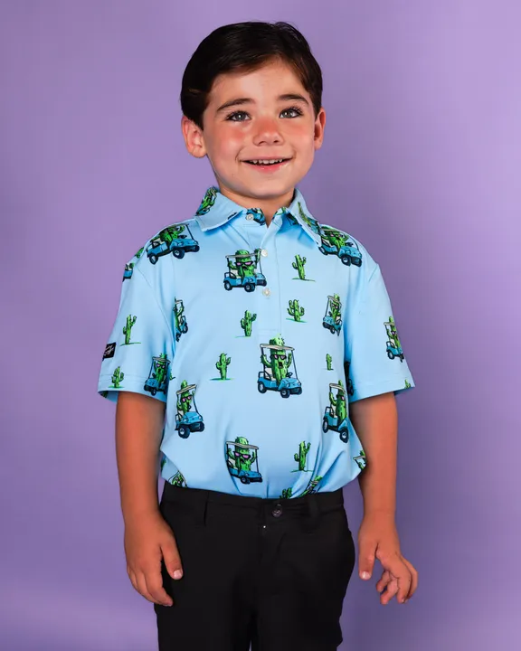 Sunday Swagger Youth Performance Polo with UPF 40 Sun Protection