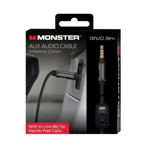 Monster Illuminessence Auxiliary Audio Cable with Hands-Free Mic