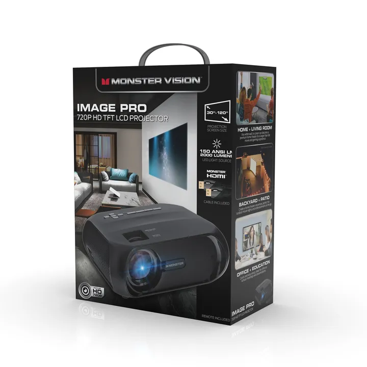 Monster Illuminessence Image Pro 720P HD TFT LCD Projector