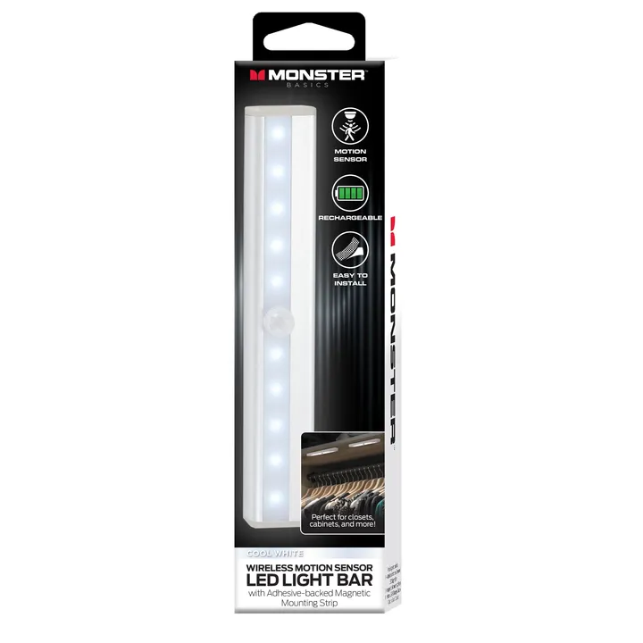 Monster Illuminessence Rechargeable Motion Activated Bright LED Light Bar