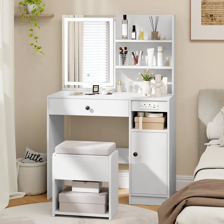 Directdeals Vanity Desk With Mirror And Lights