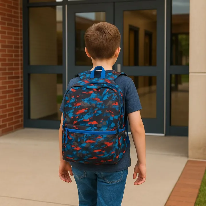 Krediz Stealth Strike Blue Red Camo Backpack – Bold Rugged School Gear