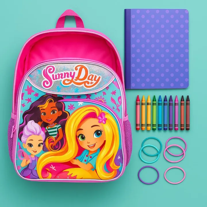 Krediz Sunny Day Hair Adjustable Girls Backpack – Perfect For School