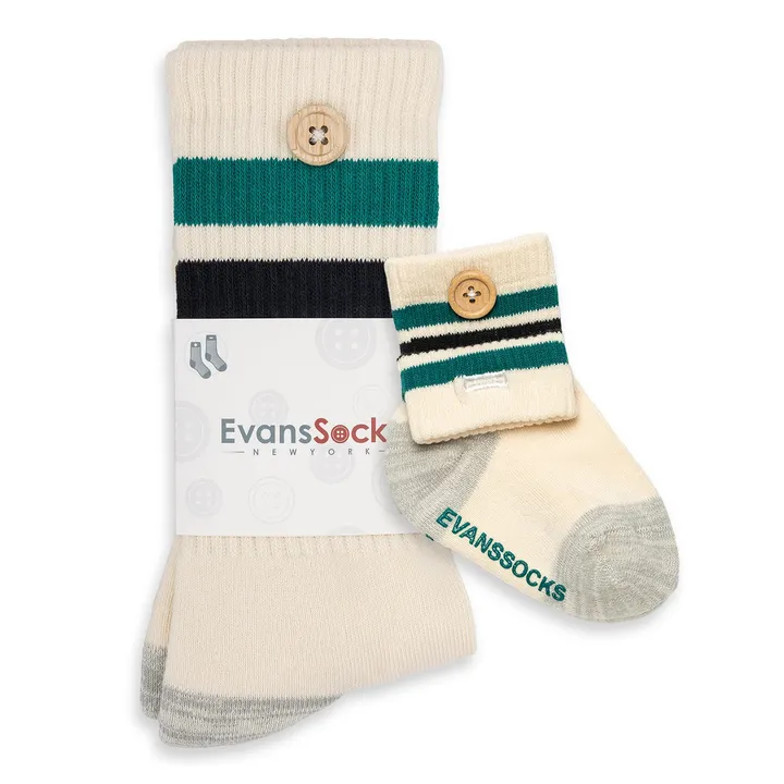 EvansSocks Six Line Casual Sock - Father & Son Pack