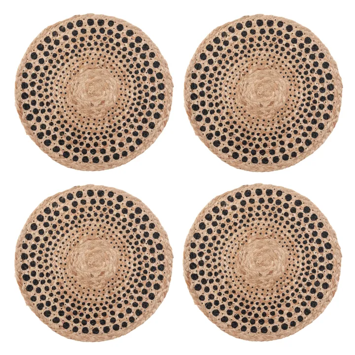 Karma Dots Jute Placemats Set