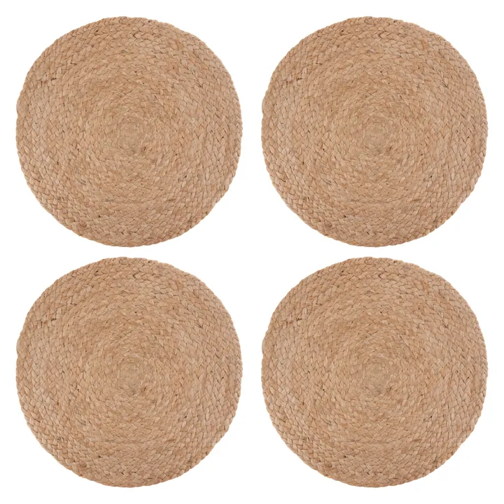 Karma Round Jute Placemats Set