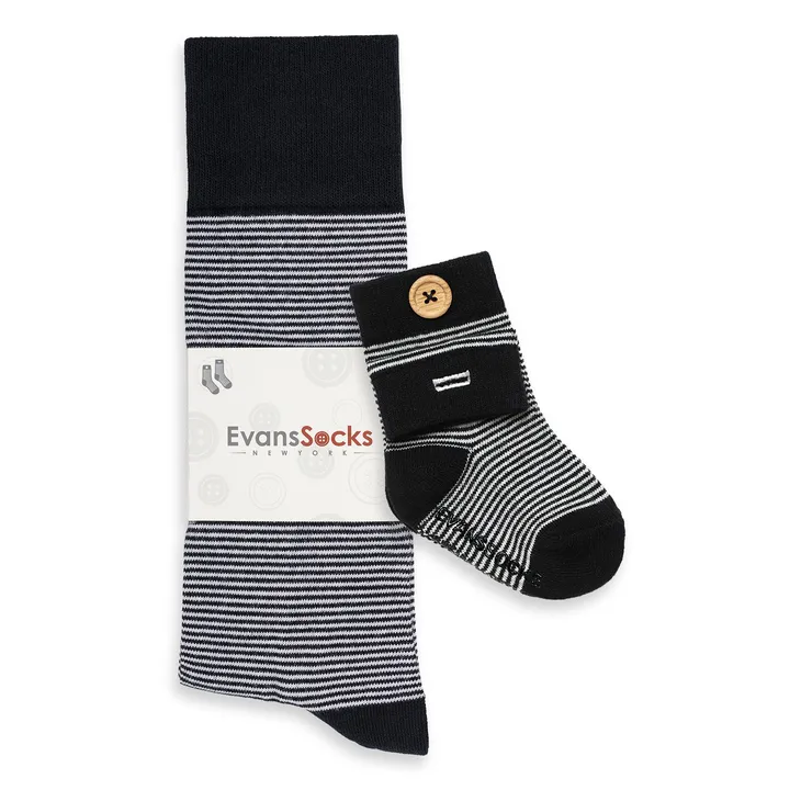 EvansSocks Pinstripe Dress Sock - Father & Son Pack