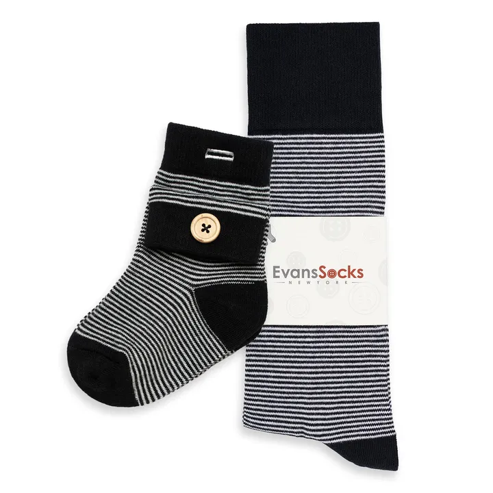 EvansSocks Pinstripe Dress Sock - Father & Son Pack
