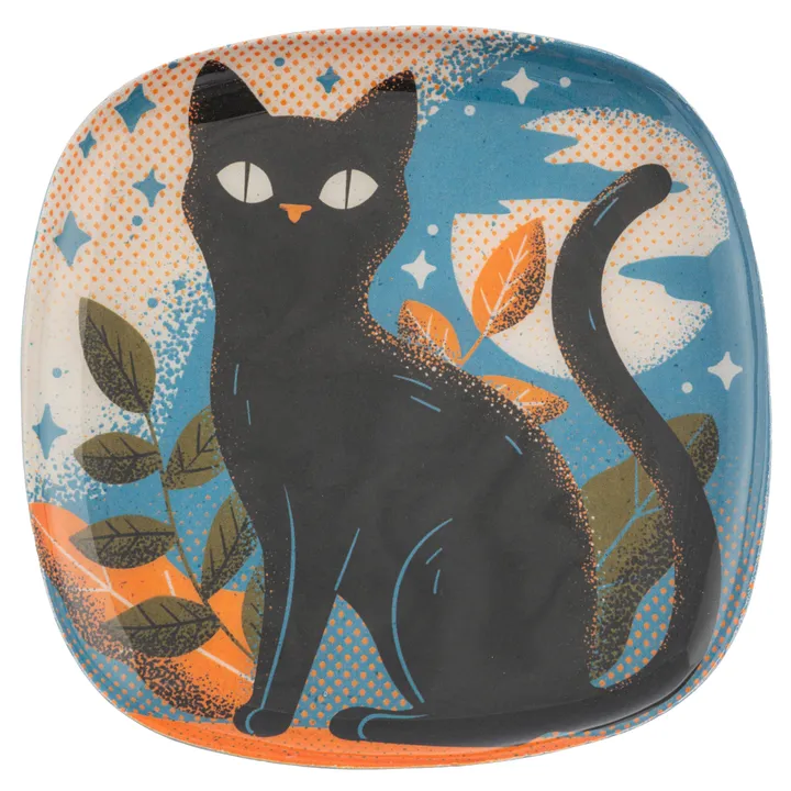 Karma Cat Small Square Enamel Trays