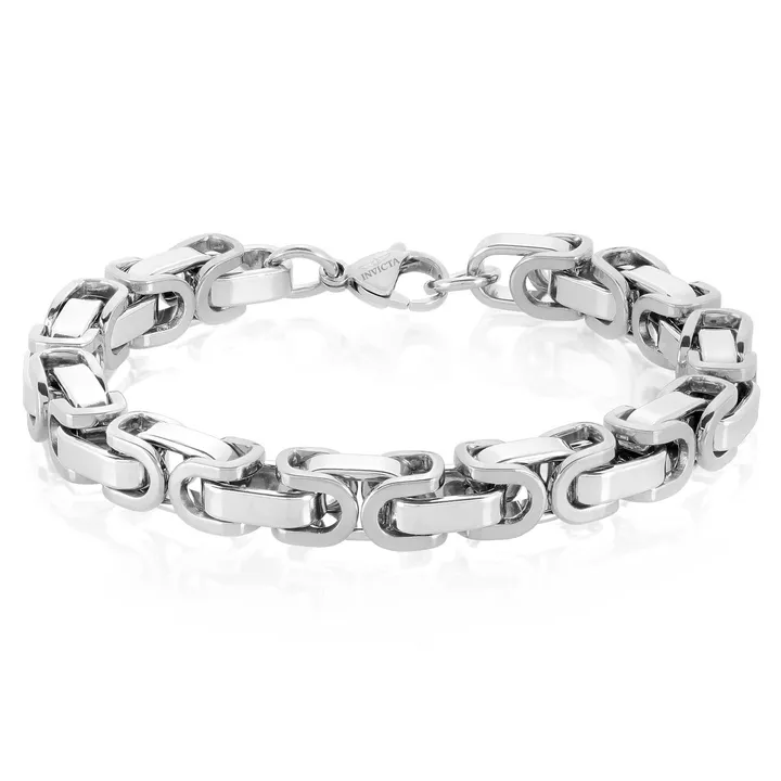 West Coast Jewelry Crucible Jewelry Polished Byzantine Chain Bracelet