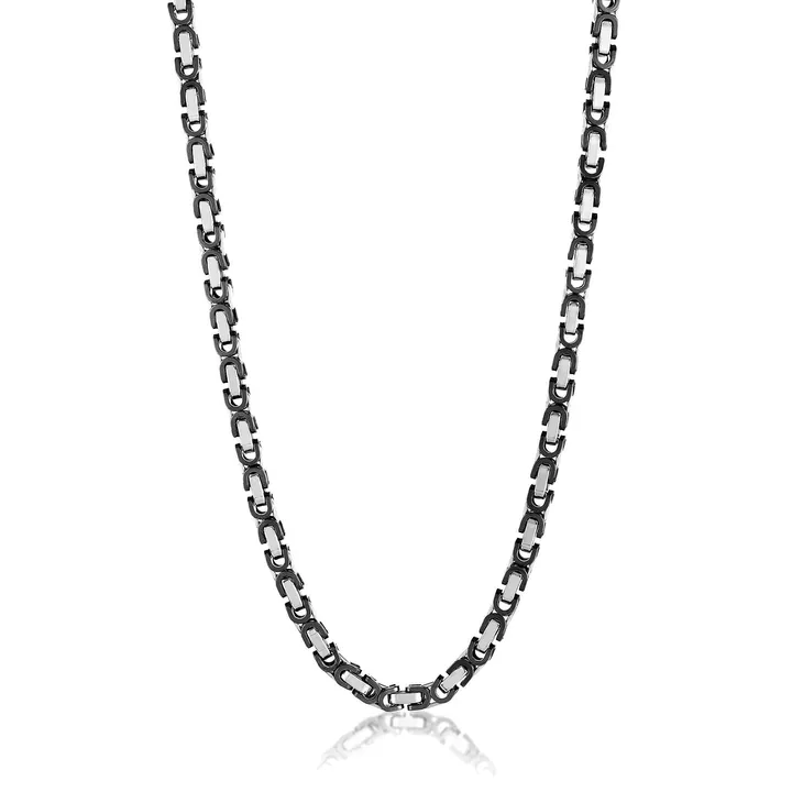 West Coast Jewelry Crucible Jewelry Polished Byzantine Chain Necklace