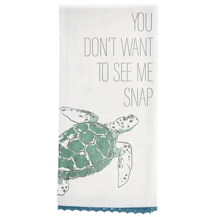 Karma Turtle Flour Sack Tea Towel