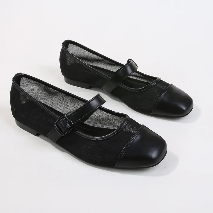 Berness Bona Mesh Panel Mary Jane Flats