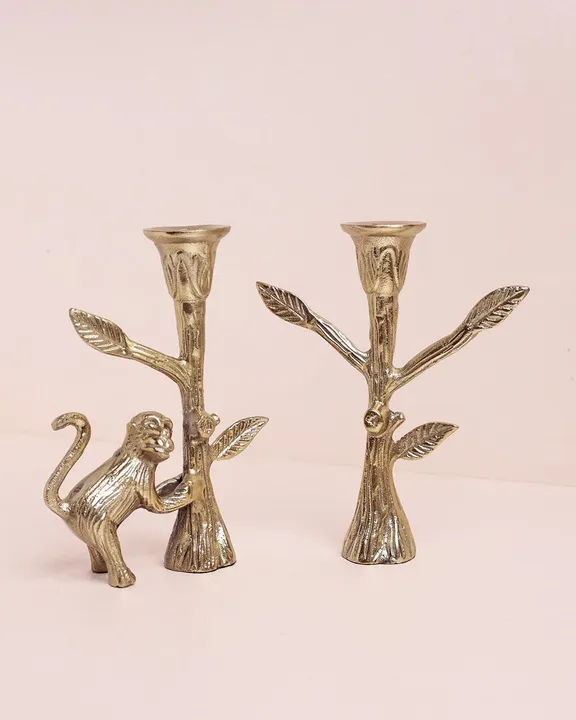 Casa Amarosa Monkey Metal Candle Holders