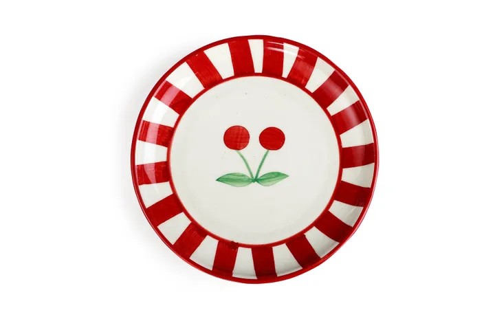 Casa Amarosa Ceramic Cherry Dessert Plate