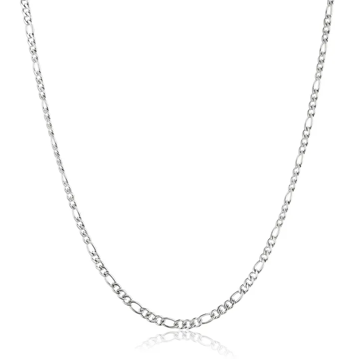 West Coast Jewelry Crucible Jewelry Polished Thin Figaro Chain Necklace