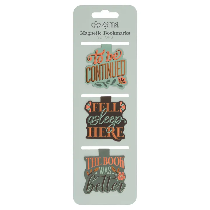 Karma Magnetic Bookmarks - Set Of 3