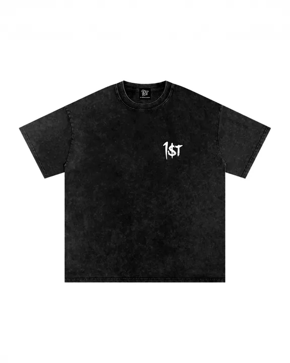 1$T by Brian Alcazar Distressed Heavyweight Logo Tee