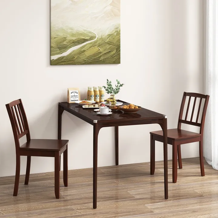 Directdeals Wood Dining Chair With Rubber Wood Legs