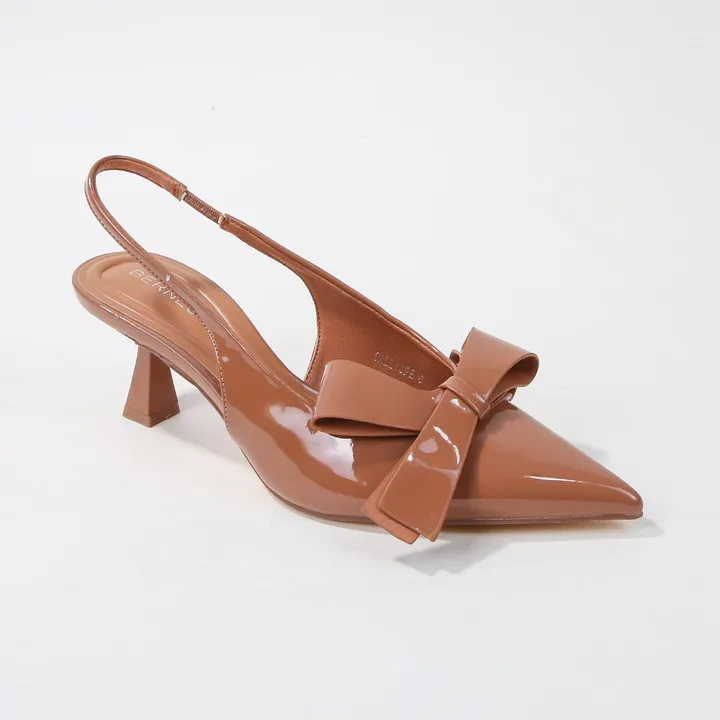 Berness Calliope Patent Slingback Kitten Heels