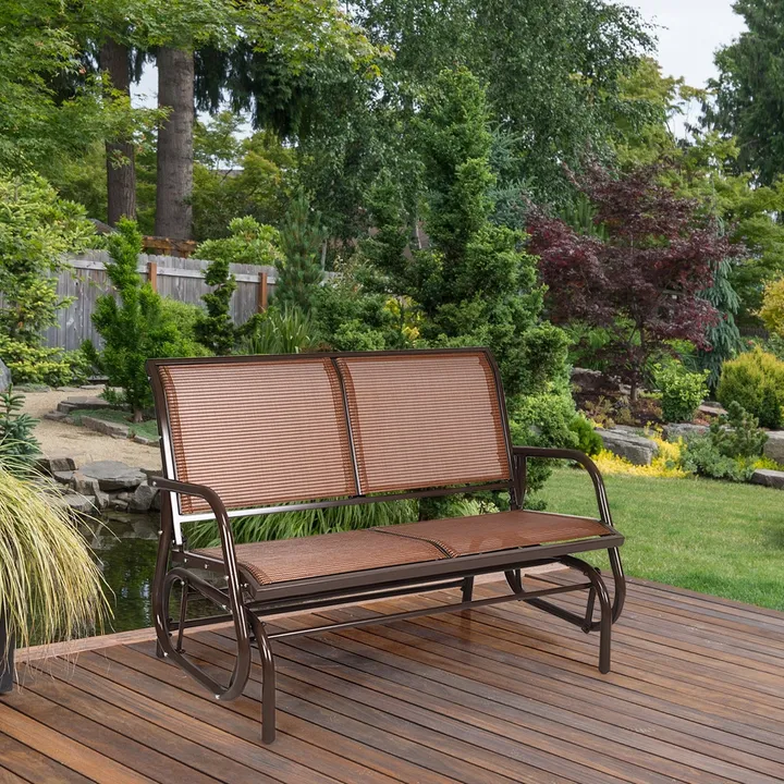 Directdeals Swing Glider Chair Loveseat Rocker Lounge Backyard