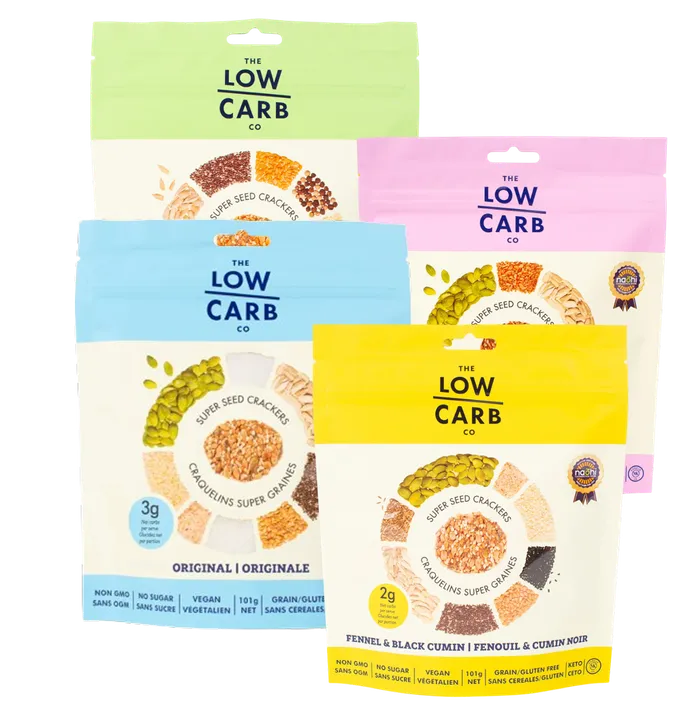 The Low Carb Co Super Seed Cracker Snacks (One Of Each)