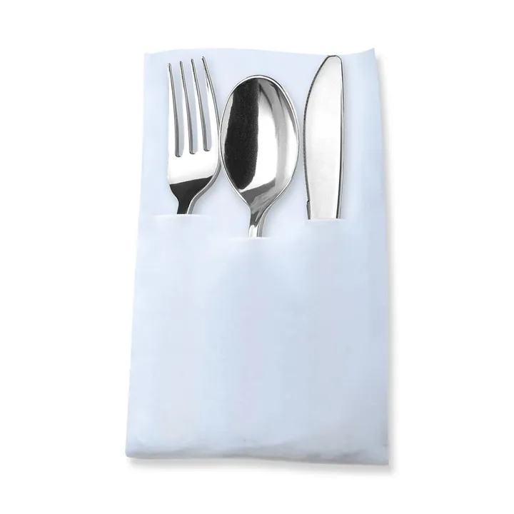 Smarty Had a Party Plastic Cutlery in White Pocket Napkin Set