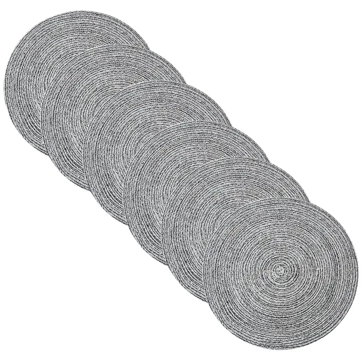 Sweet Home Collections Woven 15" Round Two Tone Placemat