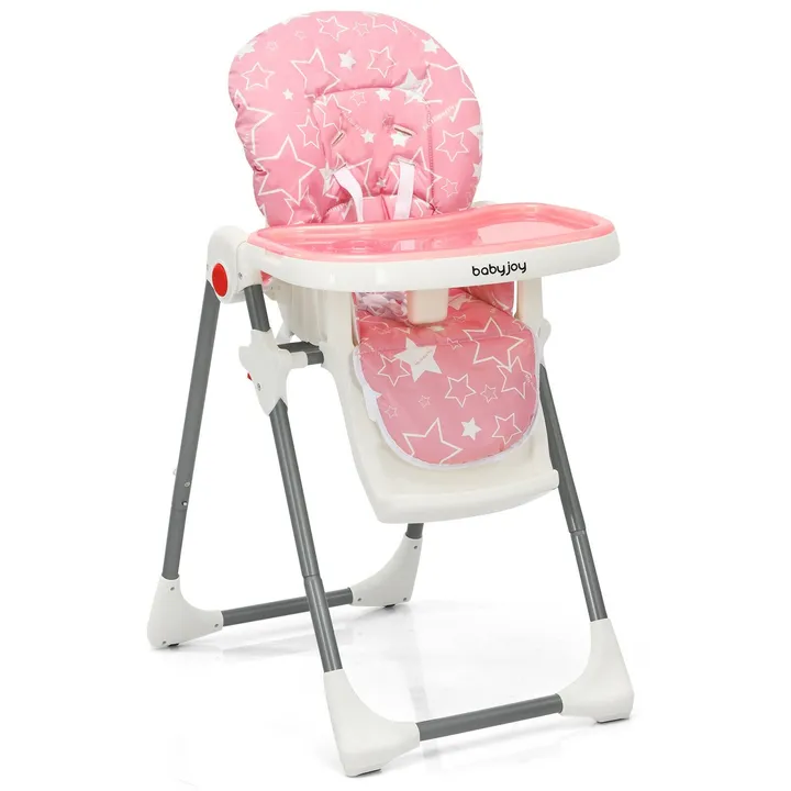 Gbruno Store Folding Baby High Dining Chair With 6-Level Height Adjustment