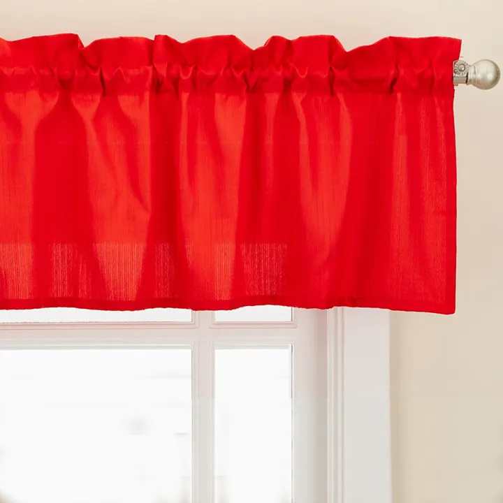 Sweet Home Collections Ribcord Tailored Window Curtain - Valance