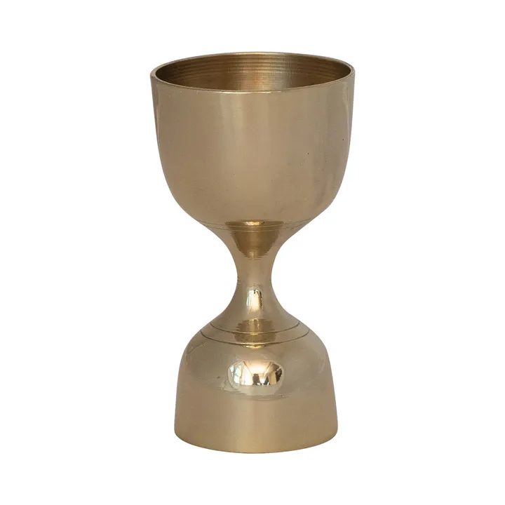 Storied Home Brass Double Sided Cocktail Jigger