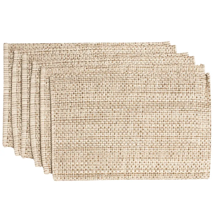 Sweet Home Collections Woven Rectangle Two-Tone Placemat Sets