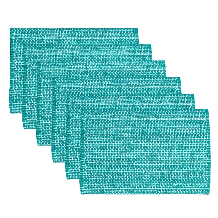 Sweet Home Collections Woven Rectangle Two-Tone Placemat Sets
