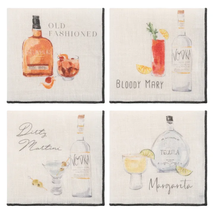 Karma Speakeasy Linen Cocktail Napkins