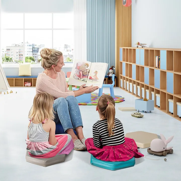 Gbruno Store Hexagon Toddler Floor Cushions Classroom Seating With Handles