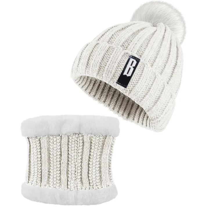 RS Sports & Fitness Warm Knitting Beanie & Scarf Set