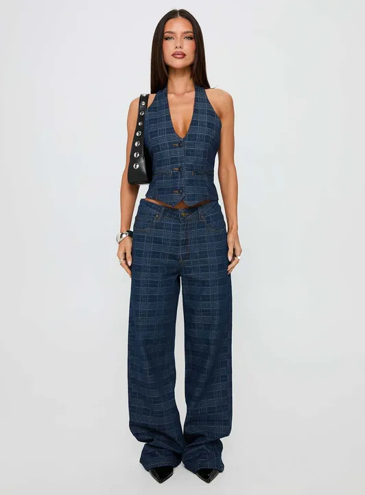 Princess Polly Top Model Low Rise Straight Leg Jeans