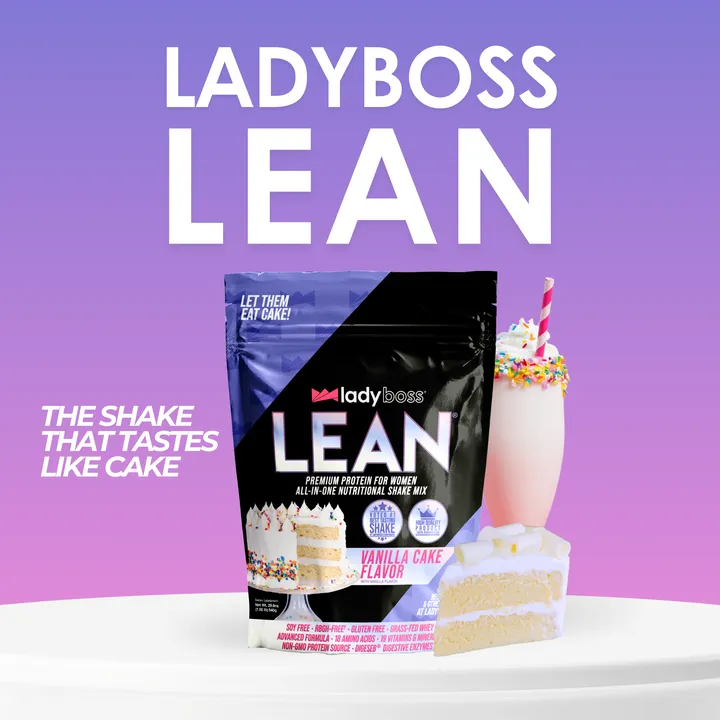 LadyBoss Lean Premium Protein for Women Shake Mix