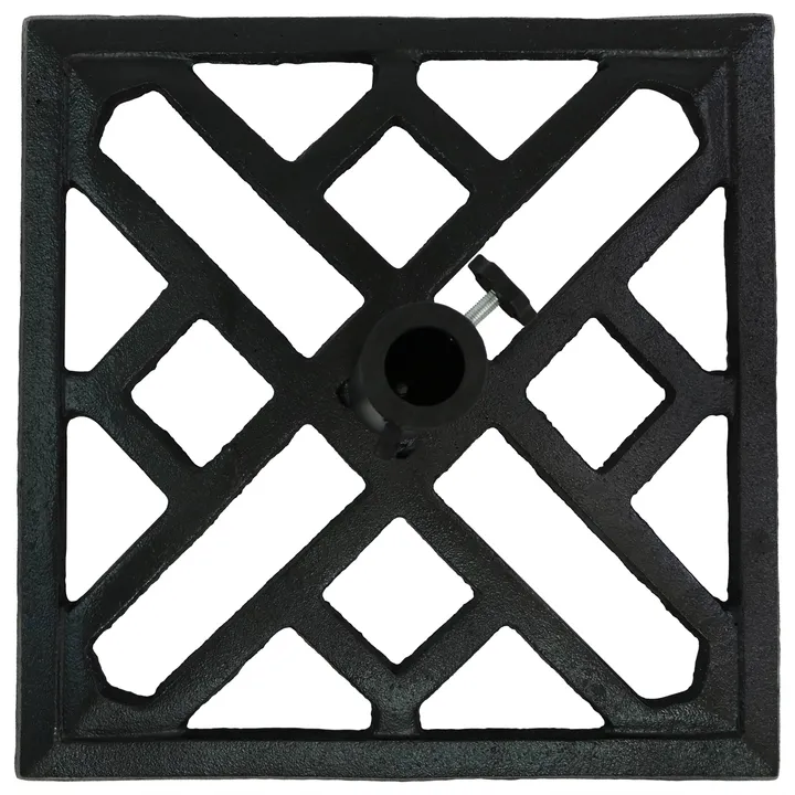 Sunnydaze Patio Umbrella Base for Market Umbrella - Square Modern Geometric