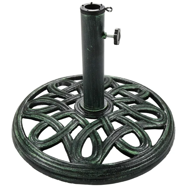 Sunnydaze Patio Umbrella Base for Market Umbrella - Round Sensational Swirls