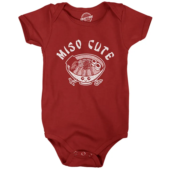 Crazy Dog T Shirts Miso Cute Baby Bodysuit